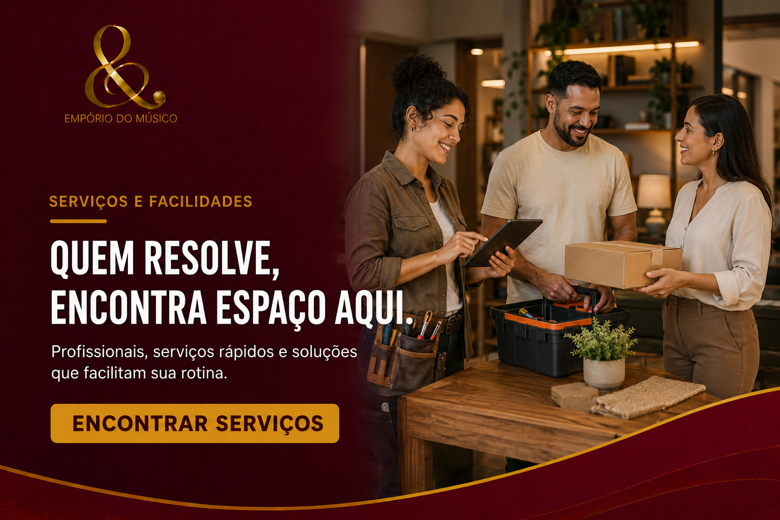 Serviços e Facilidades — Quem resolve encontra espaço aqui