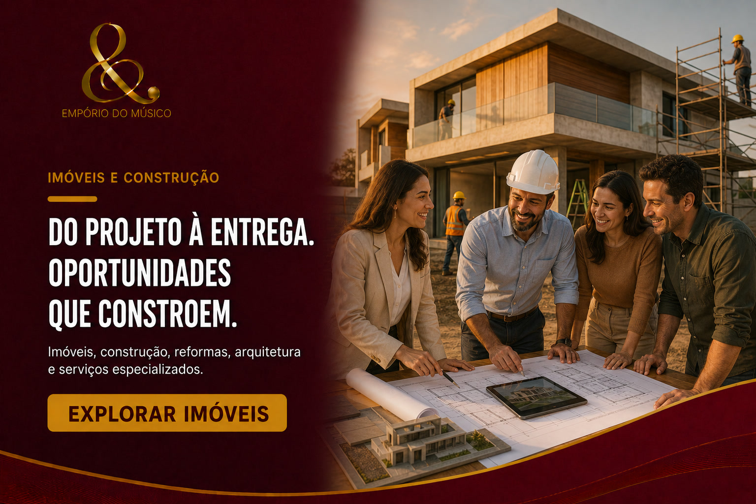 Imóveis e Construção — Do projeto à entrega