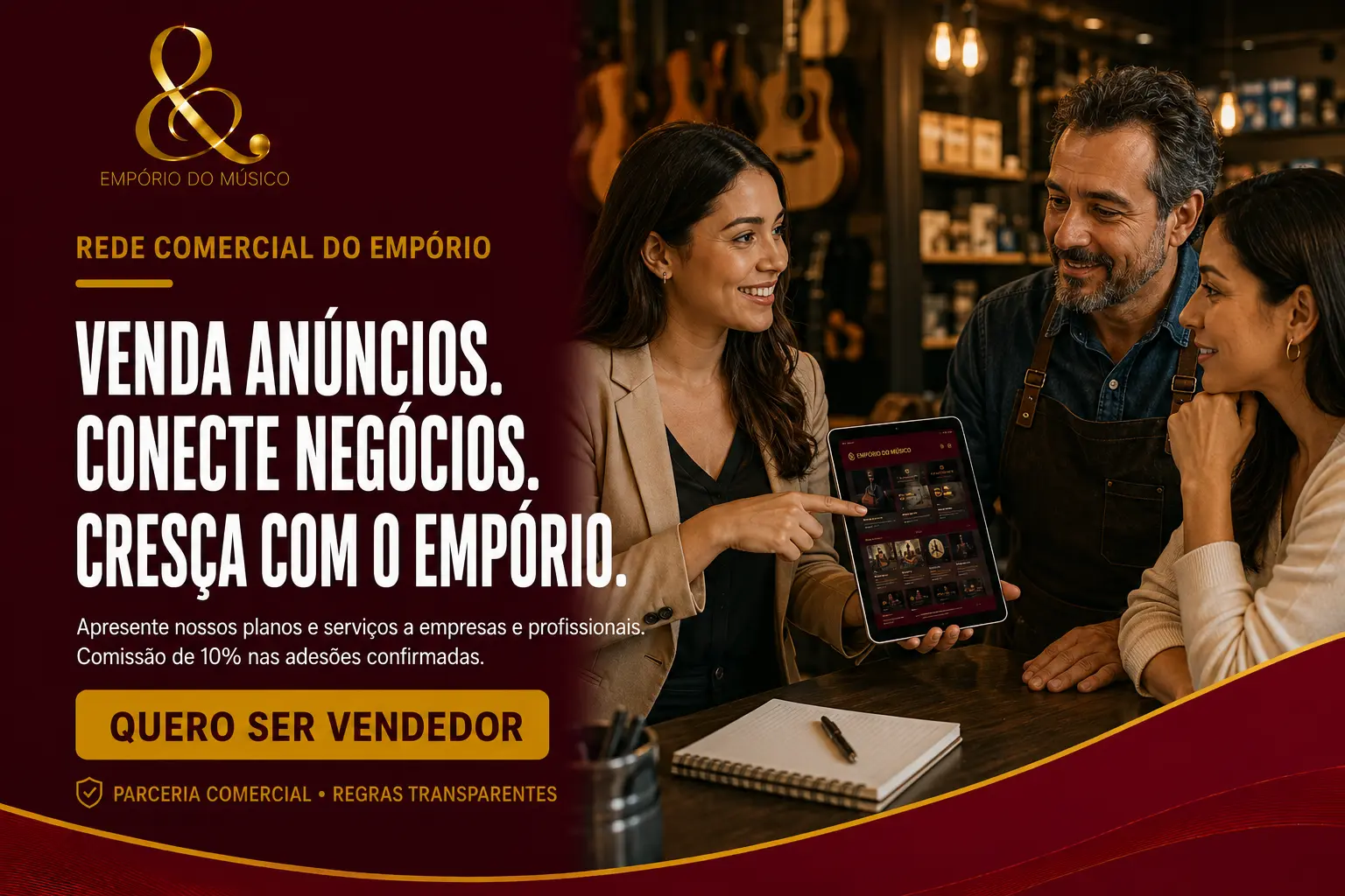 Vendedores e Parceiros Comerciais do Empório — venda anúncios e conecte negócios
